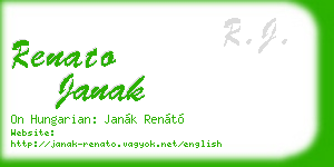 renato janak business card