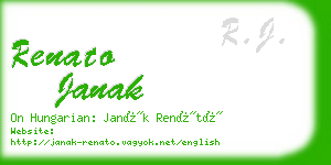 renato janak business card